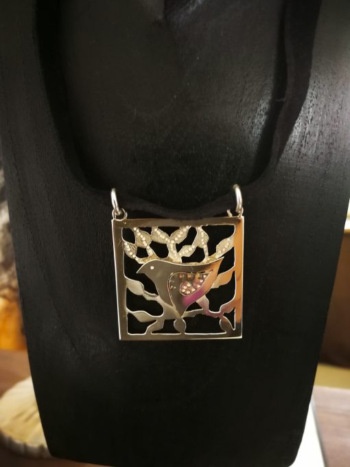 Halsband med Fågel och blad - Bild 2