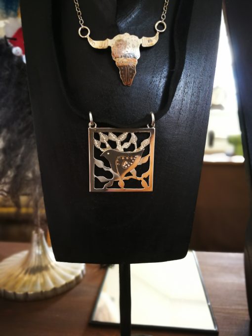 Halsband med Fågel och blad - Bild 3