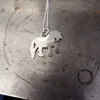 Handgjord sterlingsilver 925 Irish Cob/Tinker Gypsy Horse