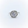 Ring med diamant, silver ring med cubic zirconia