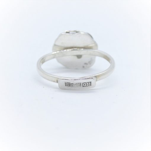 Ring med diamant, silver ring med cubic zirconia - Bild 4